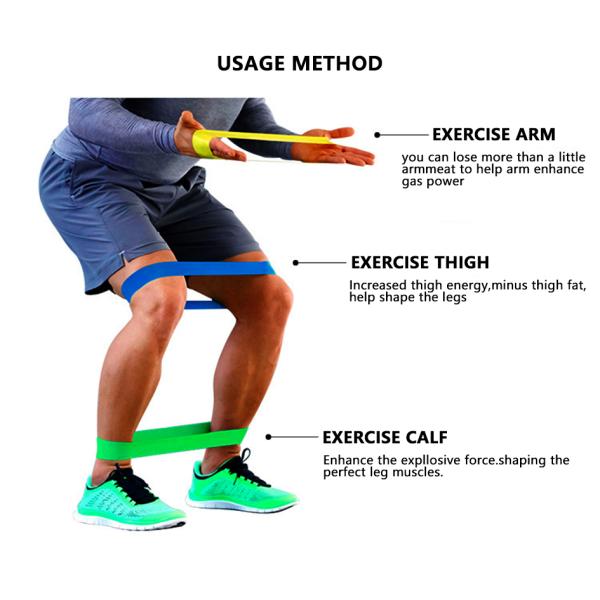 0.45mm Debossed Logo TPE Resistance Bands BSCI Eco Friendly