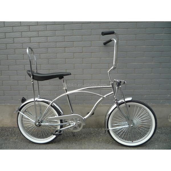 20 inch CE certified chrome painting lowrider beach cruiser bike with banana saddle