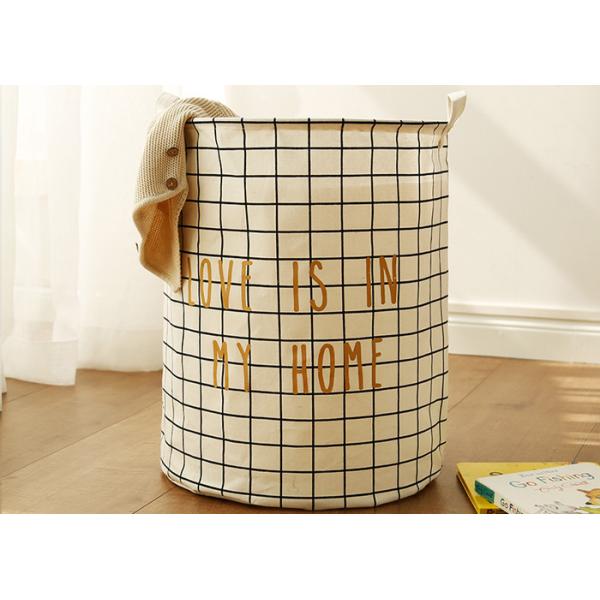 Puting Foldable washing laundry clothes basket toy storage bag large box customized Black plaid love is in my home