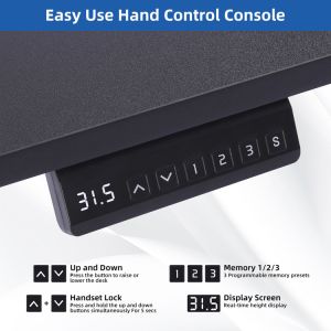 Adjustable Height Electric Sit Stand Up Desk Single Motorized Table for