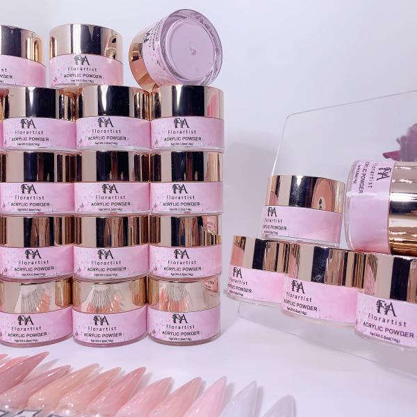 60 Colors Long Lasting Custom Acrylic Powder Wholesale 3 in 1 Bulk Nail Acrylic Powder for Nails Vendors