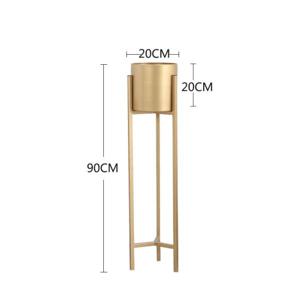 Black and Gold Powder Coated Iron Flower Stands for Modern Home and Garden Decorations