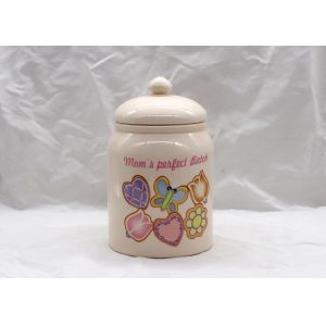 Favourite Ceramic Cookie Jar Dolomite Food Canister With Beautiful Decal