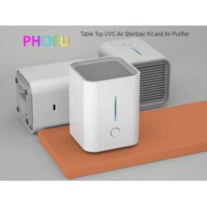 Table top mini purifier with UVC LED disinfection function and active carbon PM2