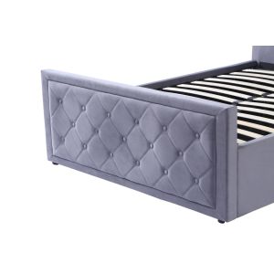 Odm 1.6x2m Queen Size Platform Bed Bedroom Furniture Upholstery Fabric Velvet