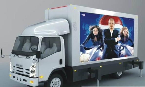 RGB 3 In 1 Mobile Truck LED Display P6 Outdoor Digital Billboard For Advertising