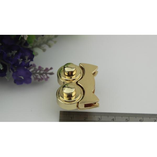 Unique design light gold owl pattern decorative metal press push locks