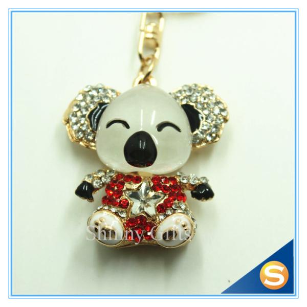 Buy Fancy Manufactures Fashion Car Bear Key Chains Metal Charm Pendant Key Chain at wholesale prices