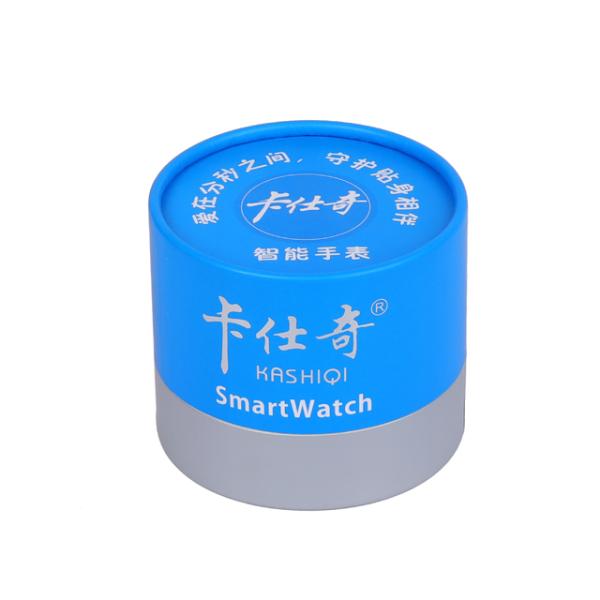 Wholesale Cheap Cardboard Paper Round Tube Custom Watch Box Gift Packaging With Logo and foam tray