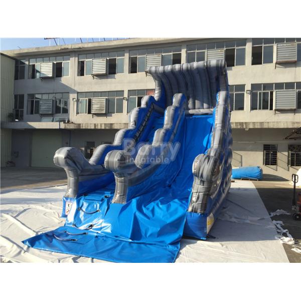 Amusement Commercial Inflatable Water Slide With Pool Silk Printing