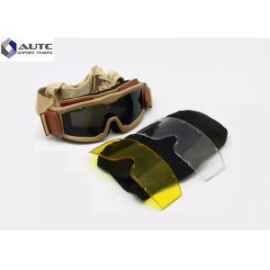 Spherical Military Style Sunglasses , Ballistic Shooting Glasses Elastic