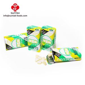 Lemon&Lime flavor sugar free mints candy with green tea extract