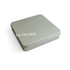 Quality Metal Small Plain Square Tin Box With Embossing for sale