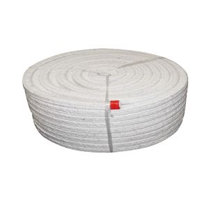 China White Ceramic Fiber Rope With Stainless Wire Fiberglass Rope Gasket on sale