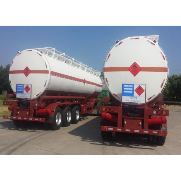 Carbon Steel Fuel Truck Trailer 40000 Liters Capacity With BPW Axles