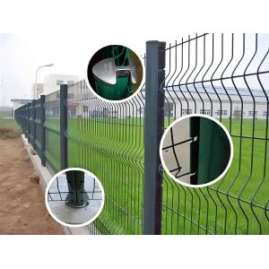 Triangular Garden Curved 3D Fence Welded Wire PVC Coated Garden Fence