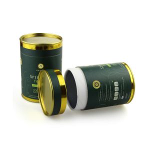 Luxury Nice Cutting Paper Tube Packaging For Tea / Coconut Powder Customized