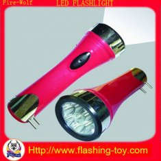 Quality Pink ABS Plastic rechargebale 7 LED Torch Flashlight HL-E1708 (Eco-friendly) for sale