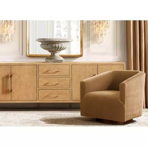 Medieval Style Walnut Console Table Roller Shutter Door Cabinet