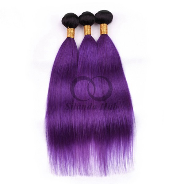 Buy #T1B/Purple Straight Remy Human Hair Bundles Sew In Weave Bundles Brazilian Bundle Deals at wholesale prices