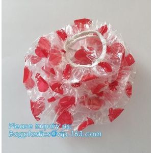 Compostable biodegradable Double-deck Waterproof Shower Cap for Bath Spa,hotel