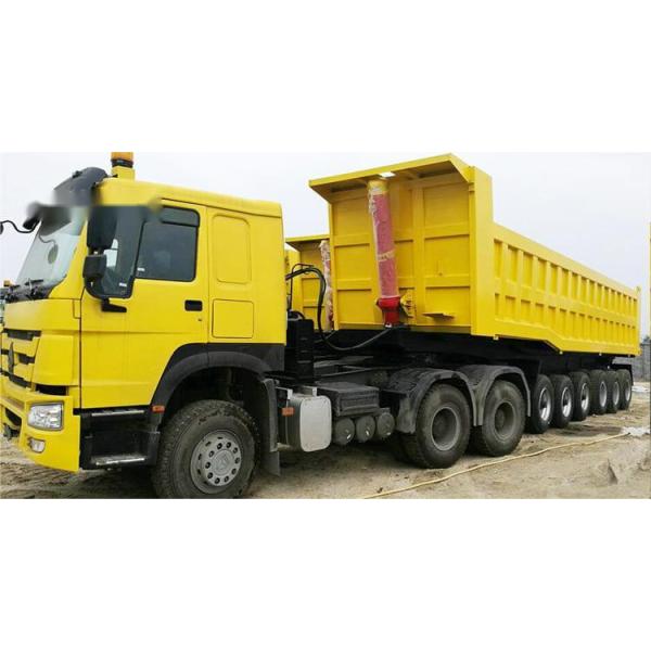CIMC high strength iron 3 axle 30-70 ton transport coal ore gravel sand mining building material end dumper tipper semi trailer