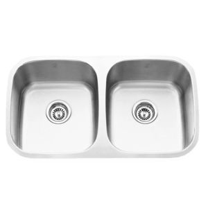 China 1.5mm Thickness Double Bowl Undermount Stainless Steel Sink on sale