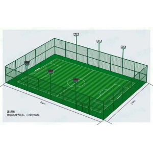 Environmental Friendly Artificial Turf Grass Superior Resilience Football Field