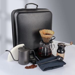 Convenient Camping Tools Set for Easy Brewing of Arabic Coffee and Tea Black