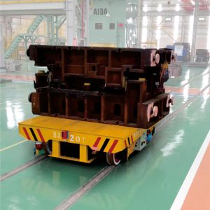 10Ton Heavy Duty Rail Transfer Cart with 8h Runtime for Industrial Material