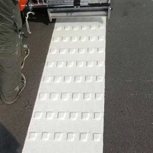 Convex Thermoplastic Road Marking Paint Raised Profile Tactile Feedback High