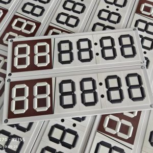 Manual Turnover 7 Segment Gas Price Sign Plastic Number Display Board