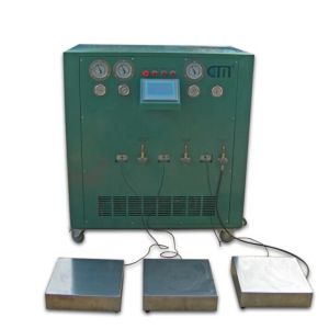 three stages R404a refrigerant filling machine freon split charging station multiple stations recovery charging machine