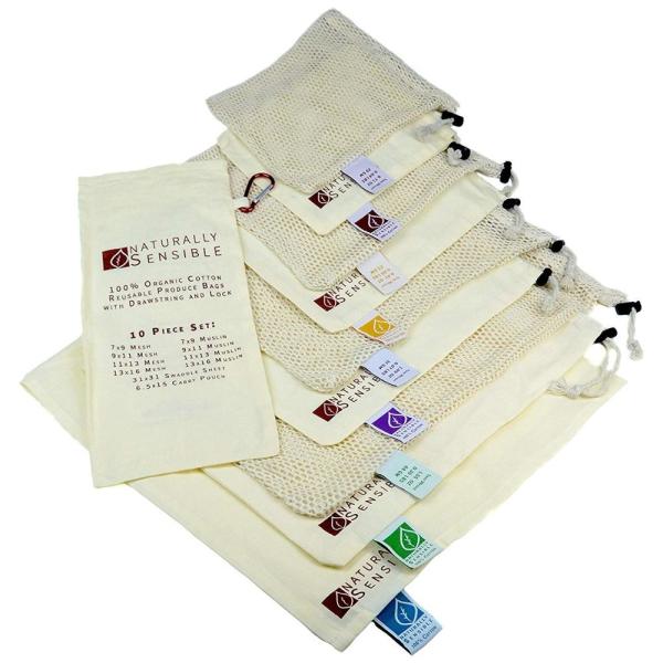 Buy 12x17'' Organic Unbleached Cotton Storage Bag Double Stitched at wholesale prices