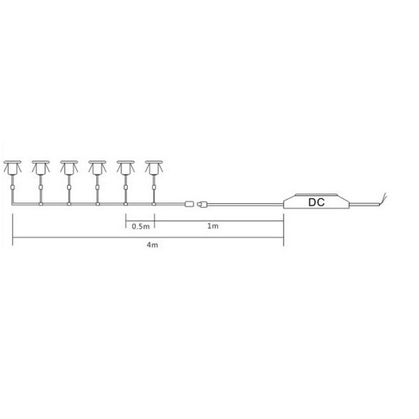 IP44 1W x 6pcs Mini Kitchen spot Lights