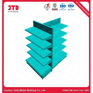 400mm 1500mm Single Sided Supermarket Shelf 5 Layers Purple