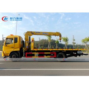 Dongfeng Tianjin 4x2 8T Flatbed Tow Truck With XCMG Crane