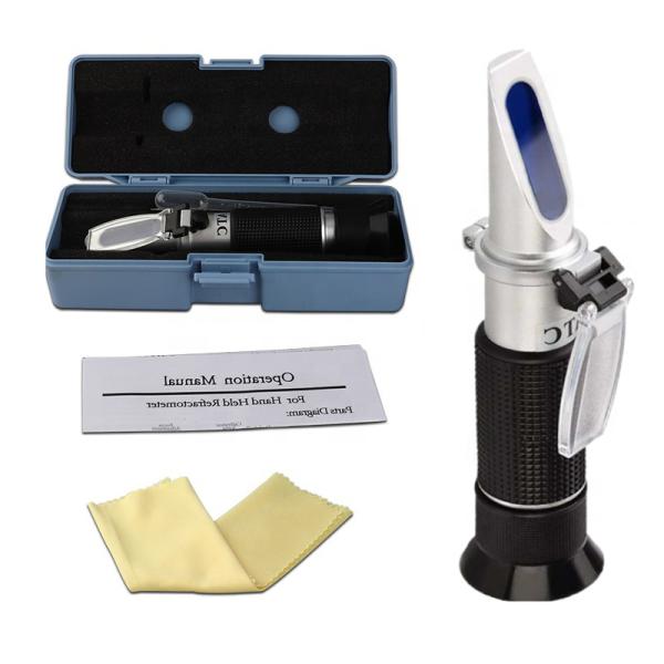 0-40% Brix Alcohol 0-25% Wine Sugar Refractometer OEM/ODM Dual Scale Portable With ATC