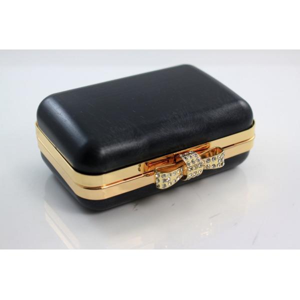 Buy Rhinestone Bow Clasp Plastic Purse Frames Gold Metal Clutch Frame at wholesale prices