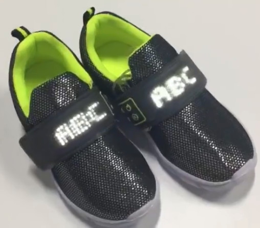USB Rechargeable LED Display Shoes Light Up Sneakers APP Simulation Function