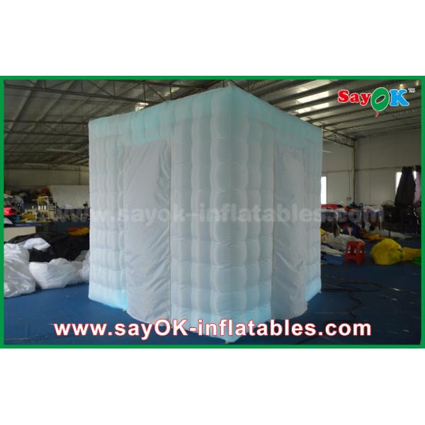 Funny Photo Booth Props Shopping Mall Two Doors Wedding Inflatable Photo Booth Portable With Led