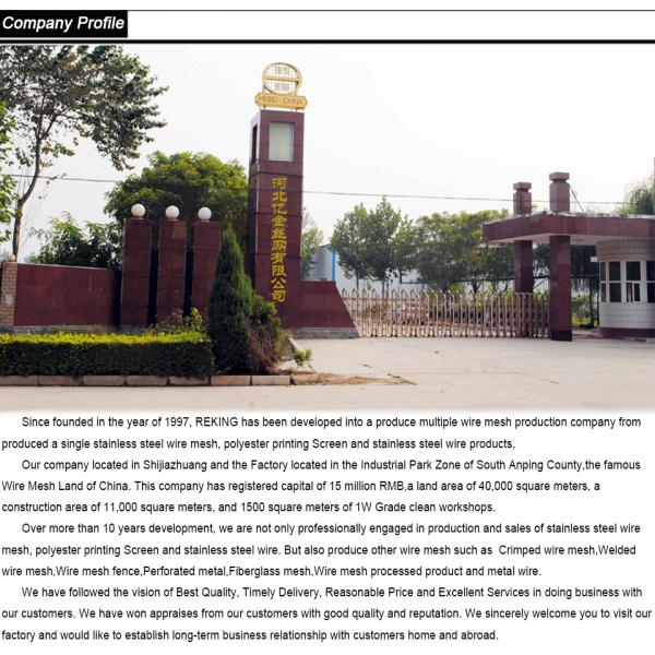 304 316 1.2 Meters Width ISO Stainless Steel Screen Printing Mesh