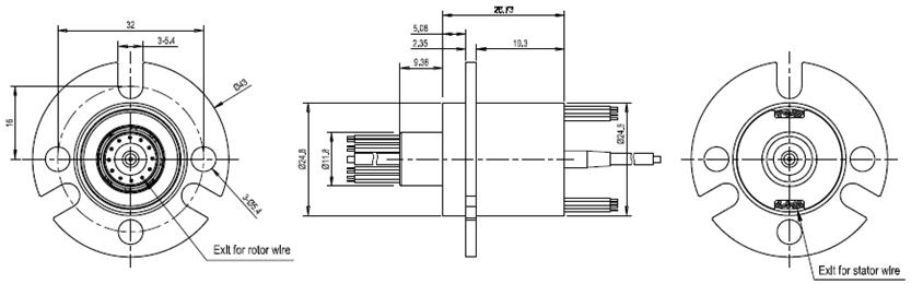 IP51 IP66 High Definition Slip Ring Zero Latency Panlink Slip Ring For Surveillance