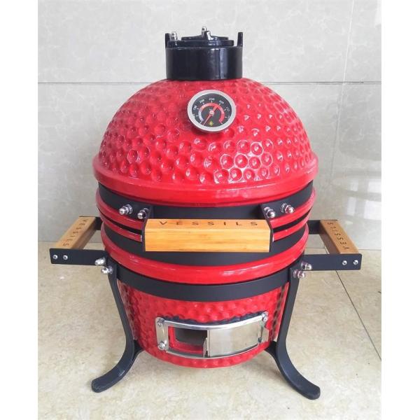 Buy SGS Red Ceramic Kamado Grill , 31.8cm Mini Kamado Grill at wholesale prices