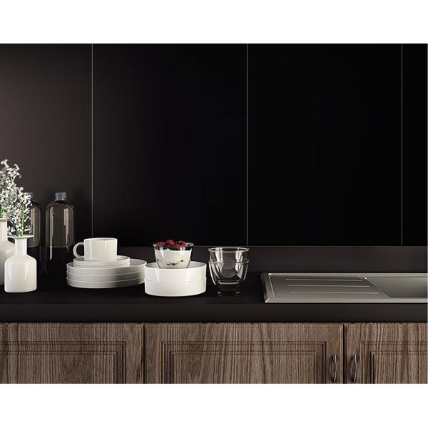 Black Glazed Porcelain Wall Tiles 600x1200mm Indoor AAA Grade