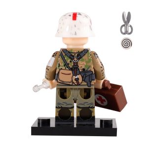 WW2 military action German medical soldier mini figure building block legoinglys