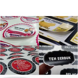 Embossing / Hot Stamping Self Adhesive Stickers With Offset Printing