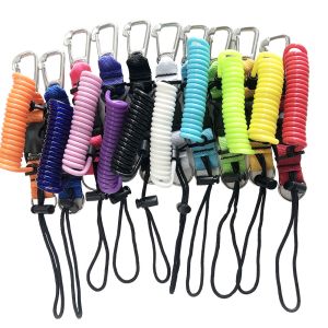 TPU coil lanyard 1m length with 316ss carabiner
