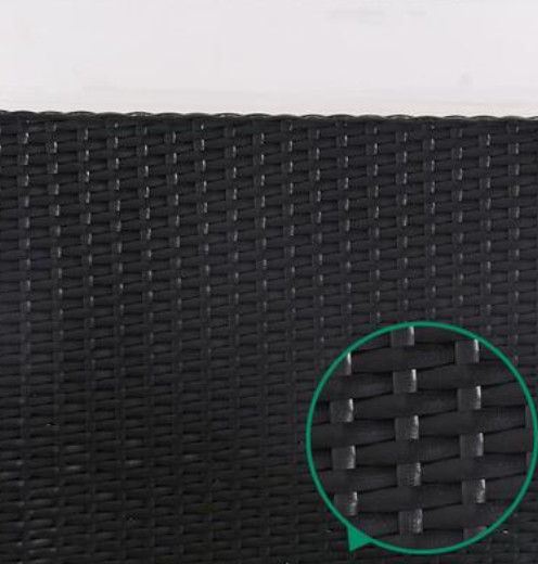 Black Wicker Patio Dining Table Garden Restaurant Dinning Table Set