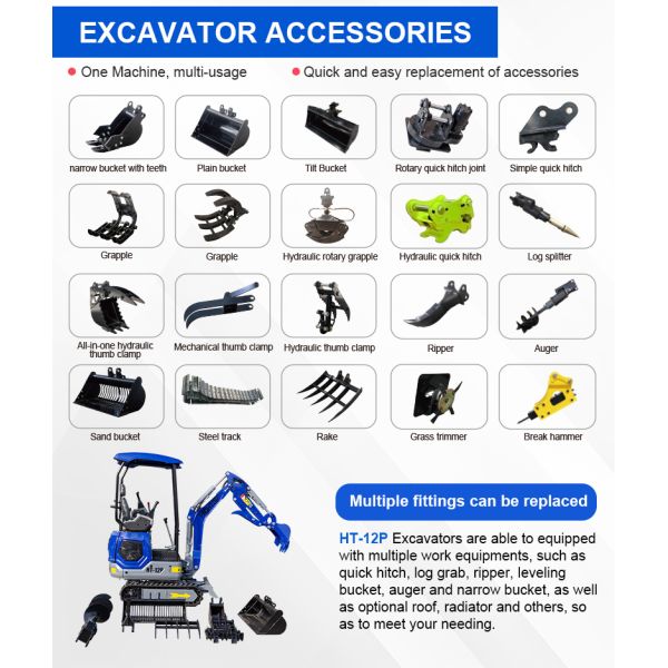 HT12P 1200kg Mini Excavator